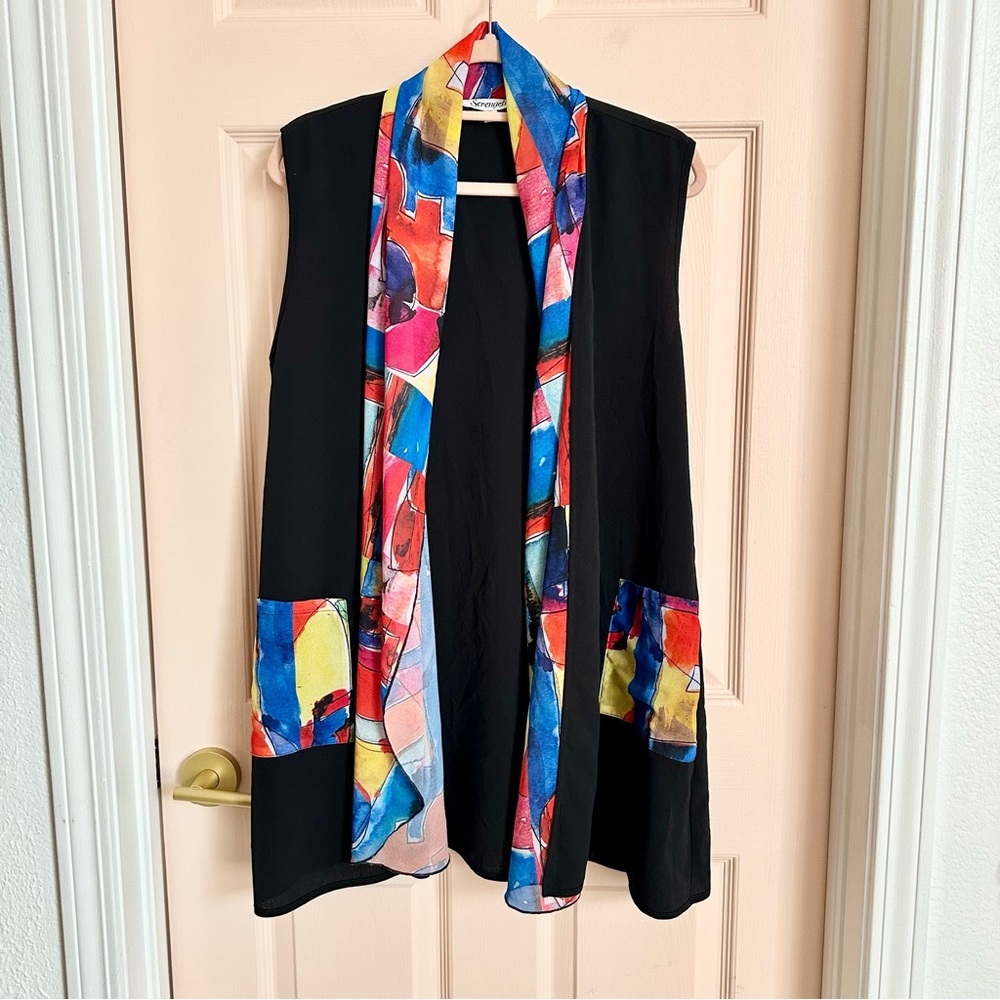 Colorful Serengeti scarf vest
